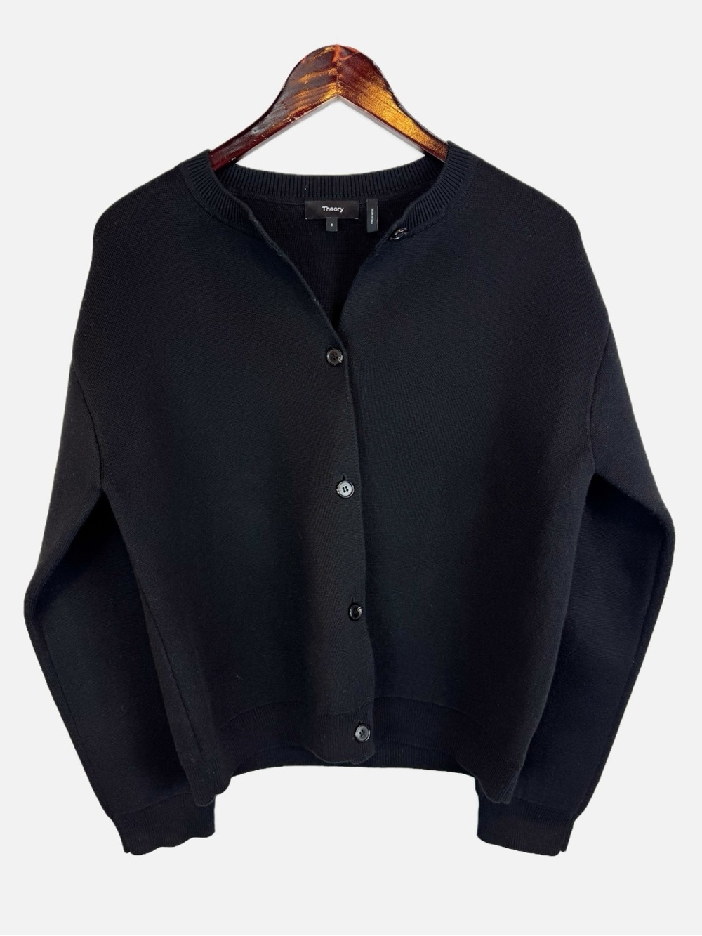 Theory | Black Button Down Cardigan Sweater, S